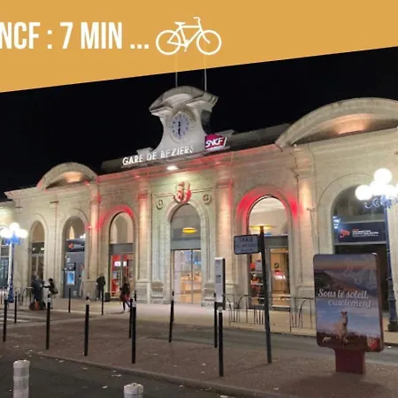 L'etoile Biterroise - De Avec Piscine Et Parking Gratuit A شقة *